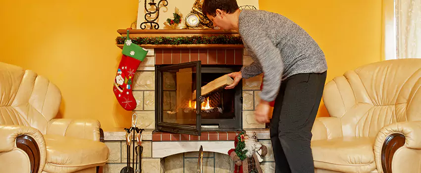 Rusted Metal Fireplace Restoration in Noblesville, Indiana